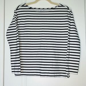 Everlane White & Blue Striped Long Sleeve (xs)